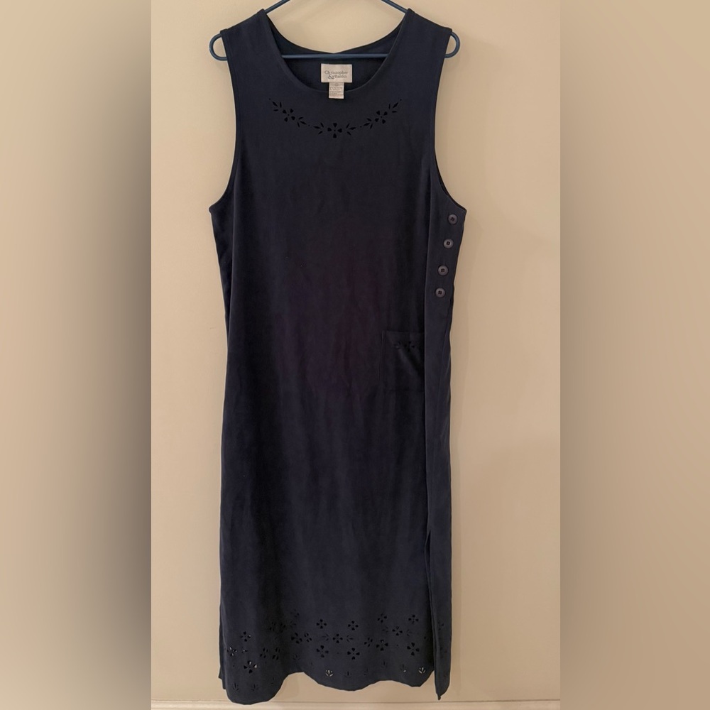 Christopher & Banks 90s Navy Sleeveless Mini Dress